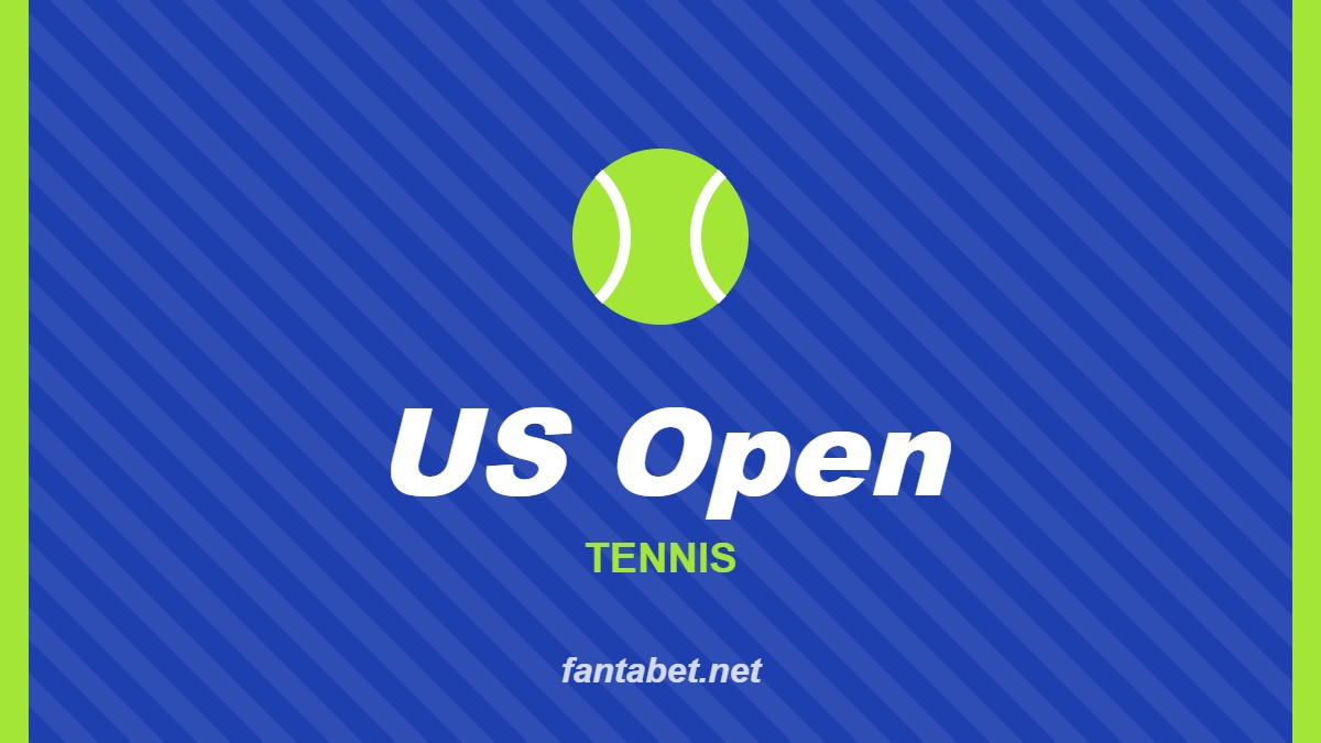 US Open – Tennis: grafica fantabet.net con pallina da tennis su sfondo blu