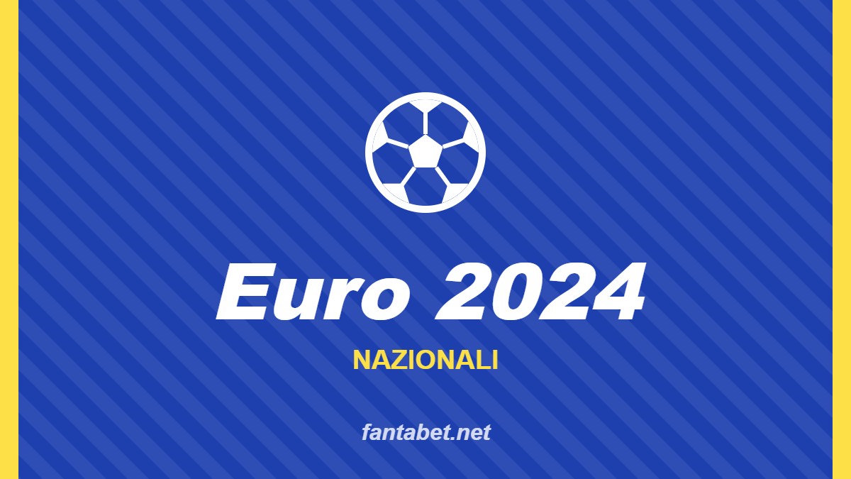 Euro 2024 – Nazionali: grafica fantabet.net con pallone da calcio su sfondo blu