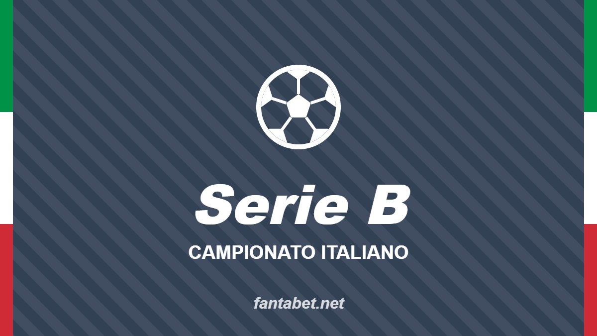 Serie B – Campionato italiano: grafica fantabet.net con pallone da calcio e bordi tricolore su sfondo grigio ardesia
