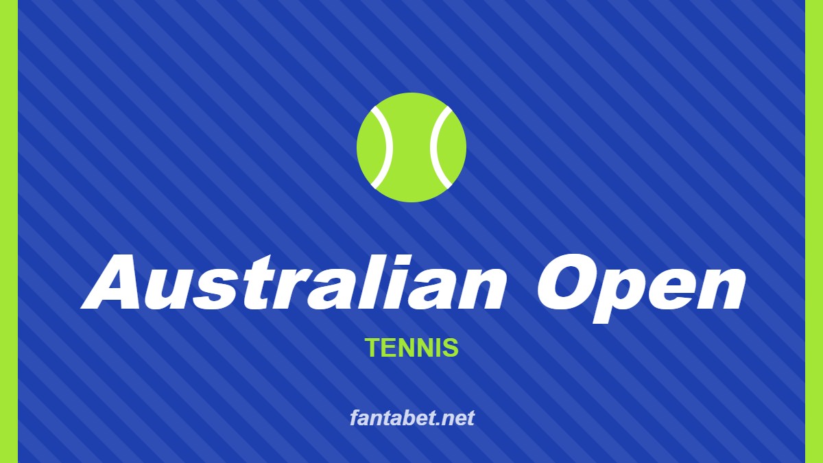 Australian Open – Tennis: grafica fantabet.net con pallina da tennis su sfondo blu